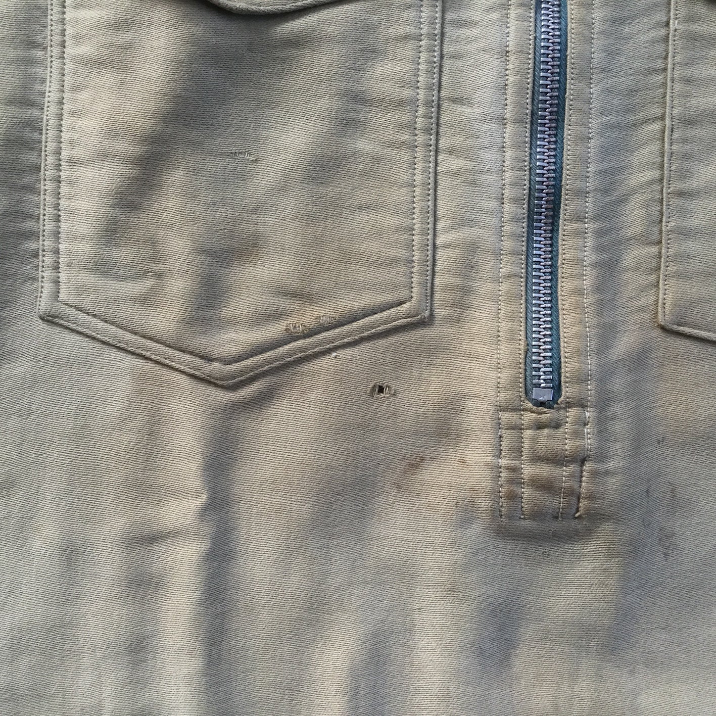 30's BLOCKS moleskin half zip pullover