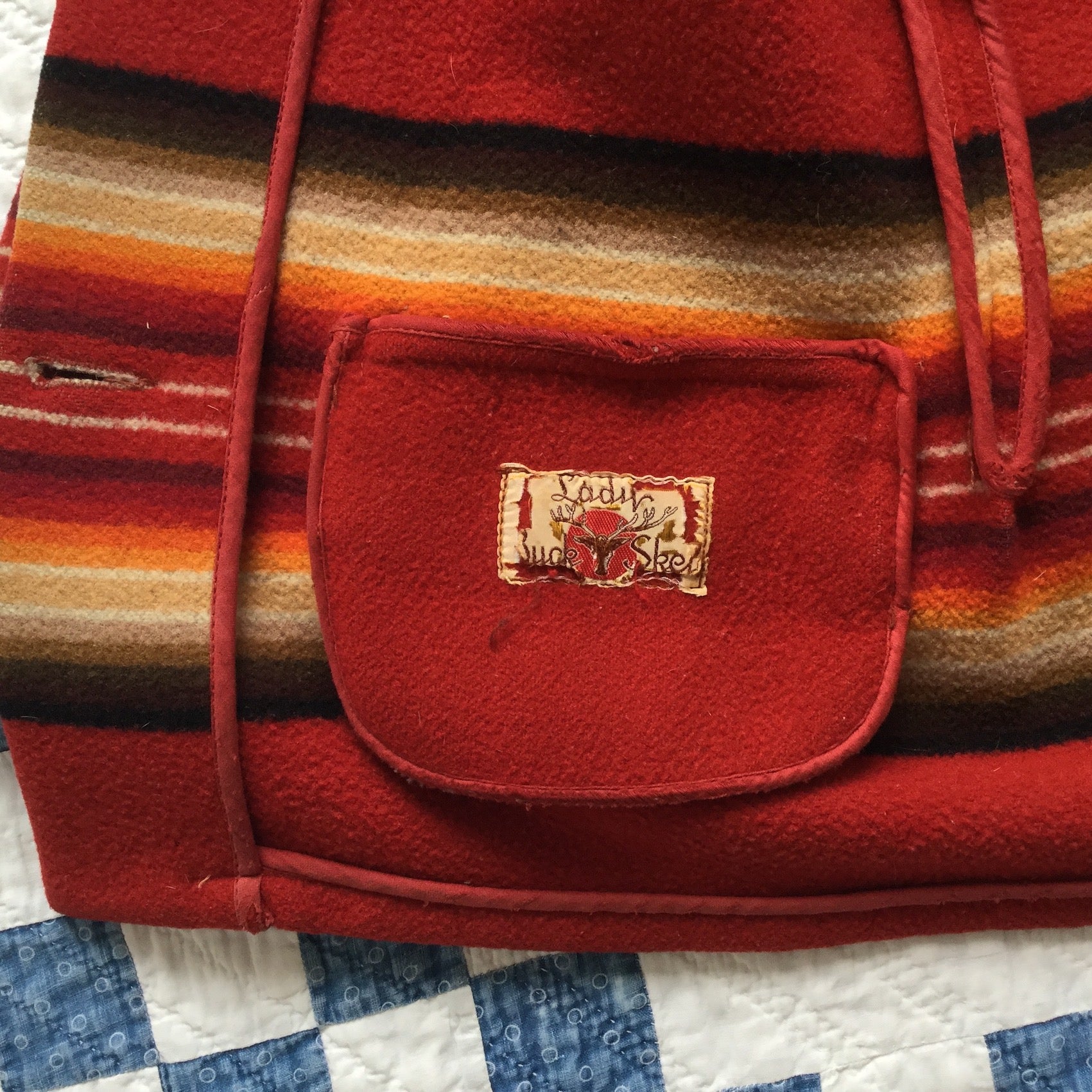 ~30's Lady Buck Skein wool blanket coat