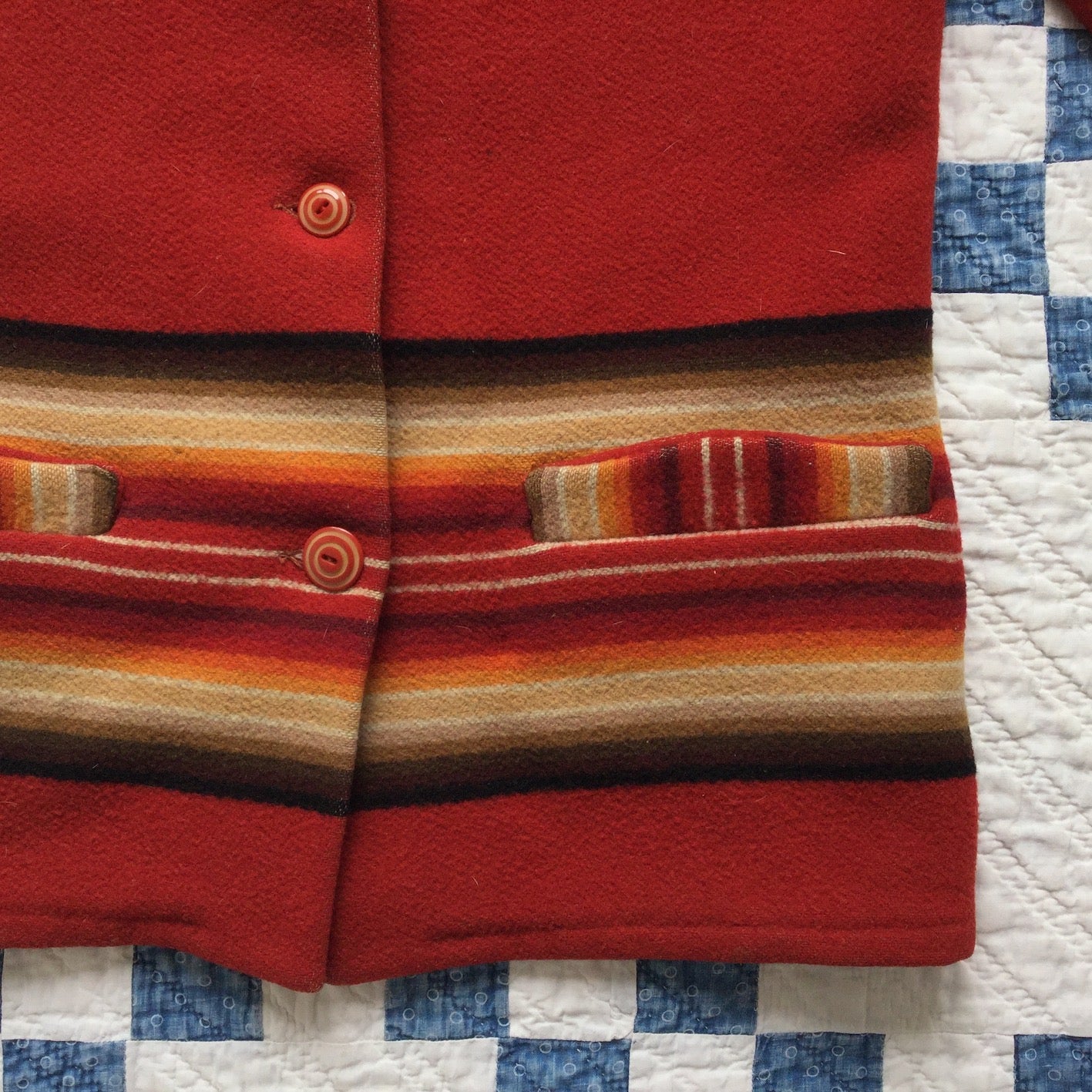 ~30's Lady Buck Skein wool blanket coat