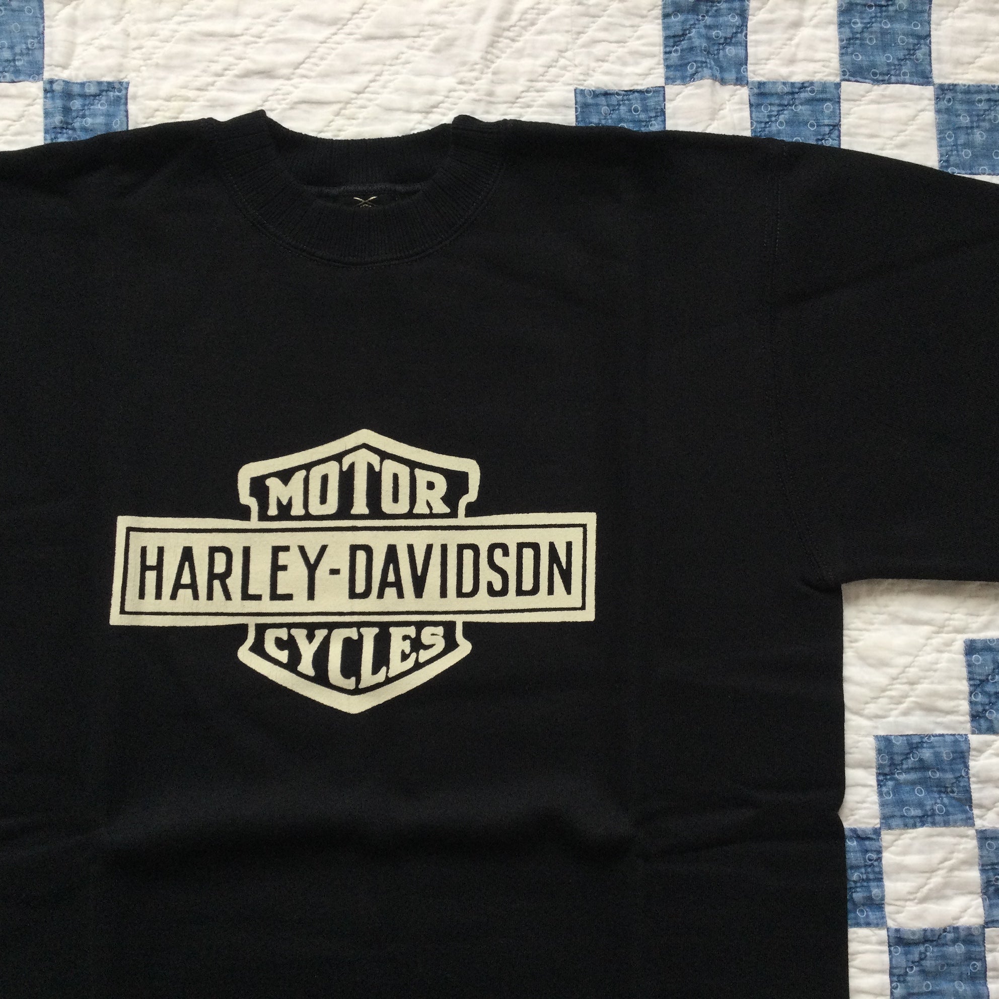WARP AND WOOF "H-D" L/S sweat shirt (black)