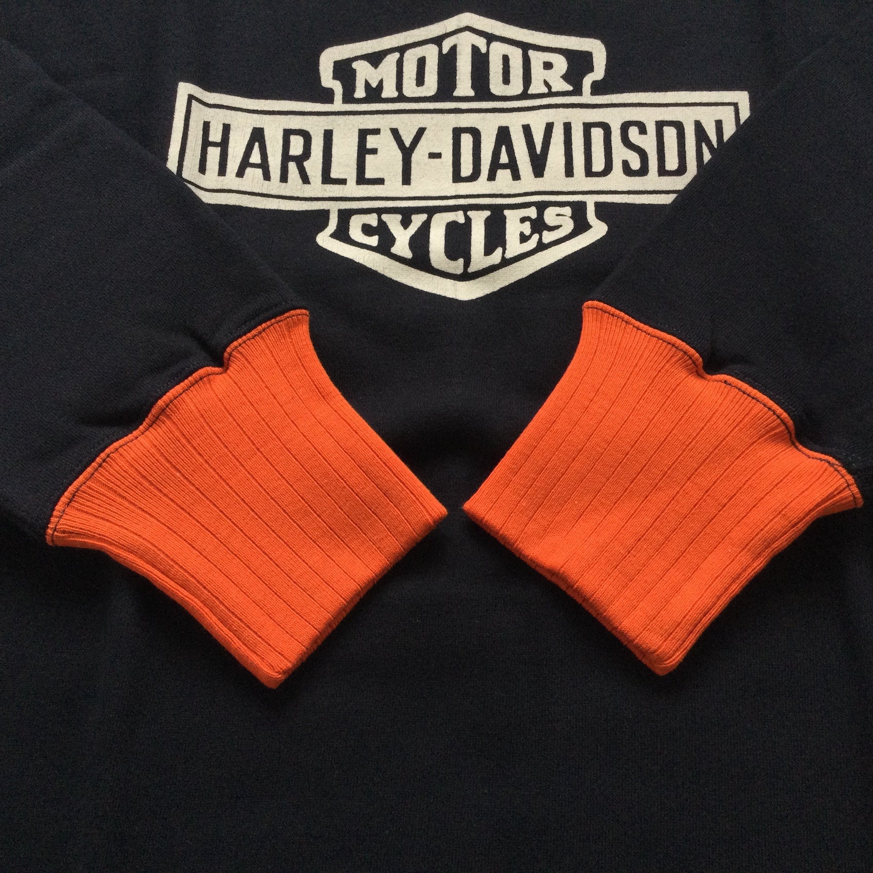 WARP AND WOOF "H-D" L/S sweat shirt (black)