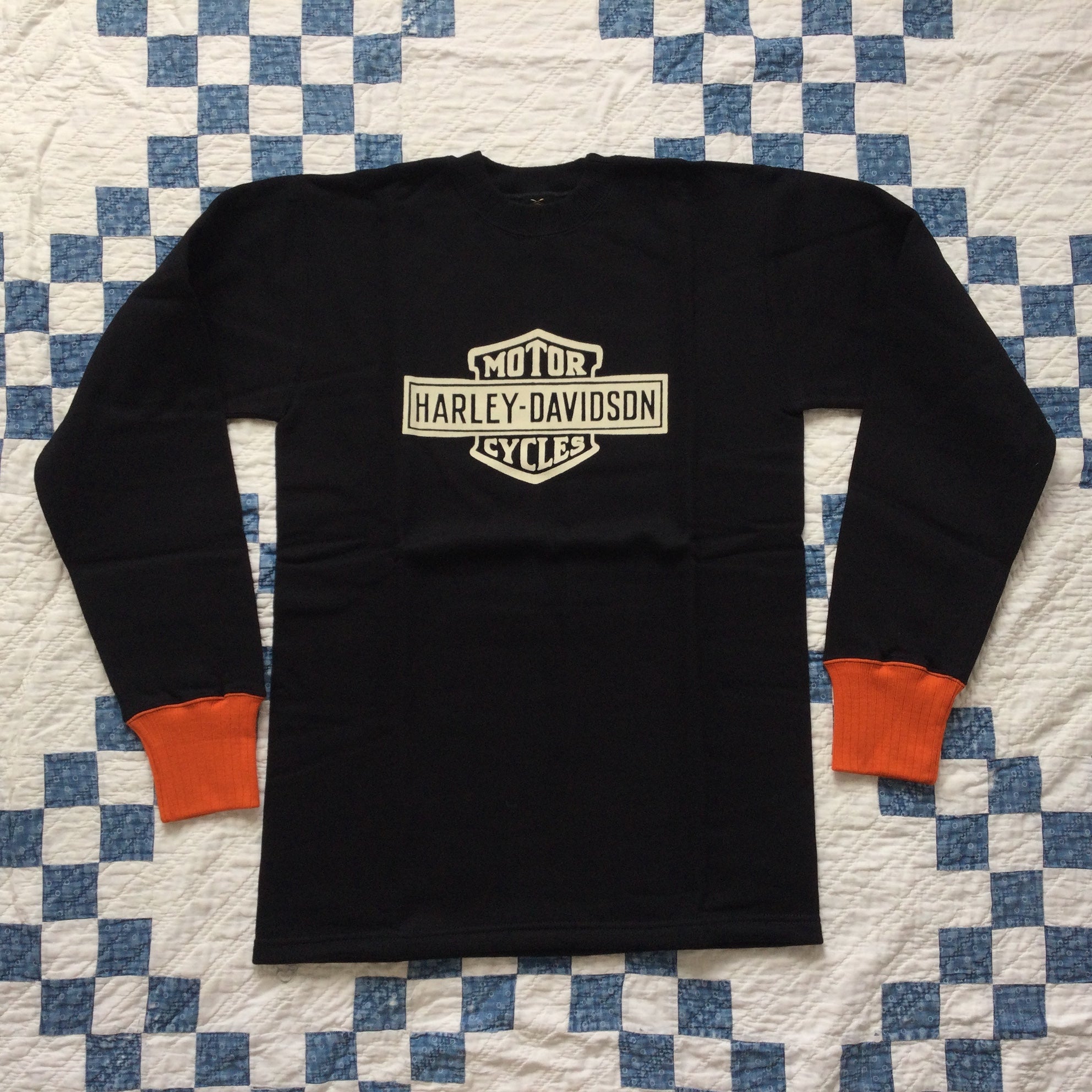WARP AND WOOF "H-D" L/S sweat shirt (black)