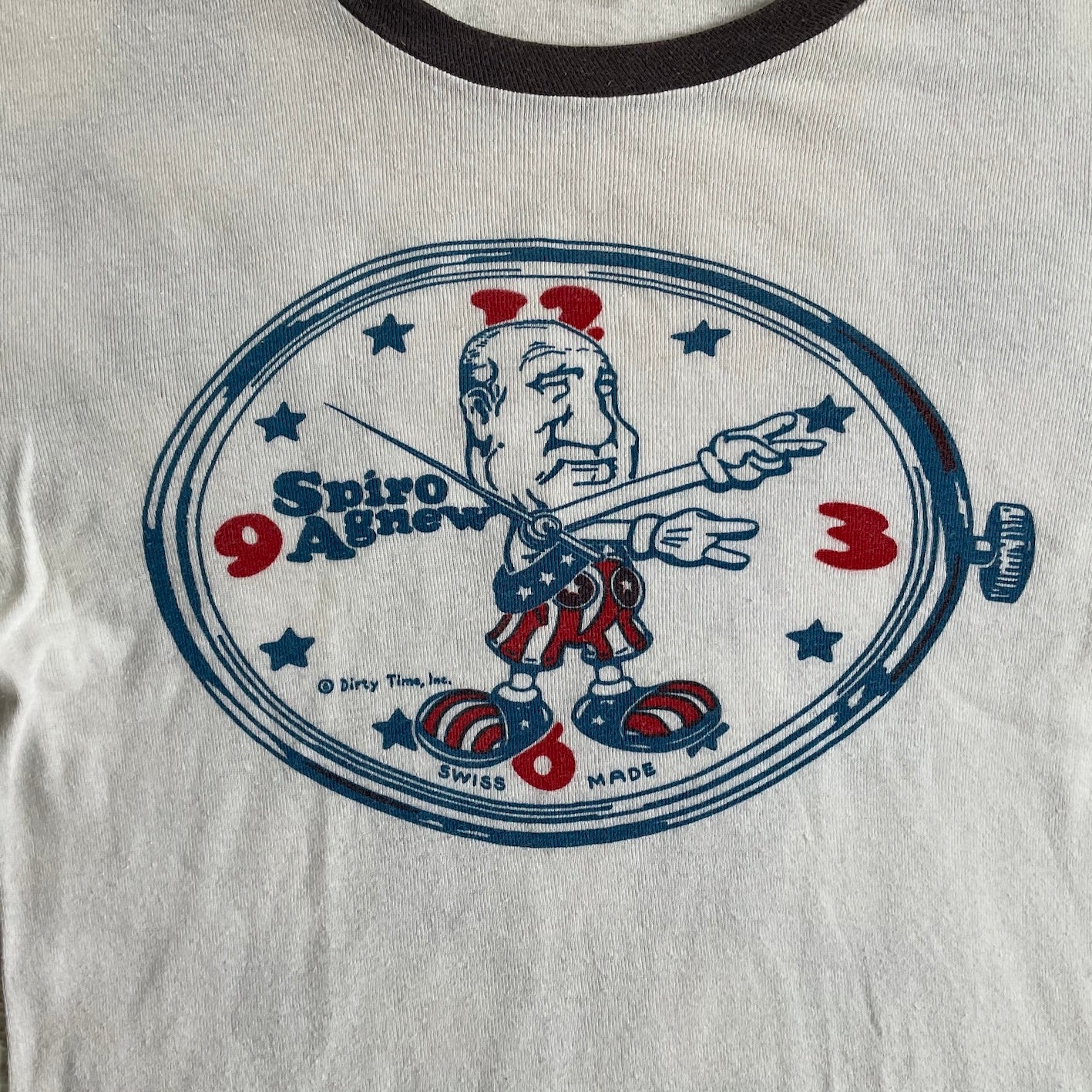 70's~ Spiro Agnew ringer T-shirt