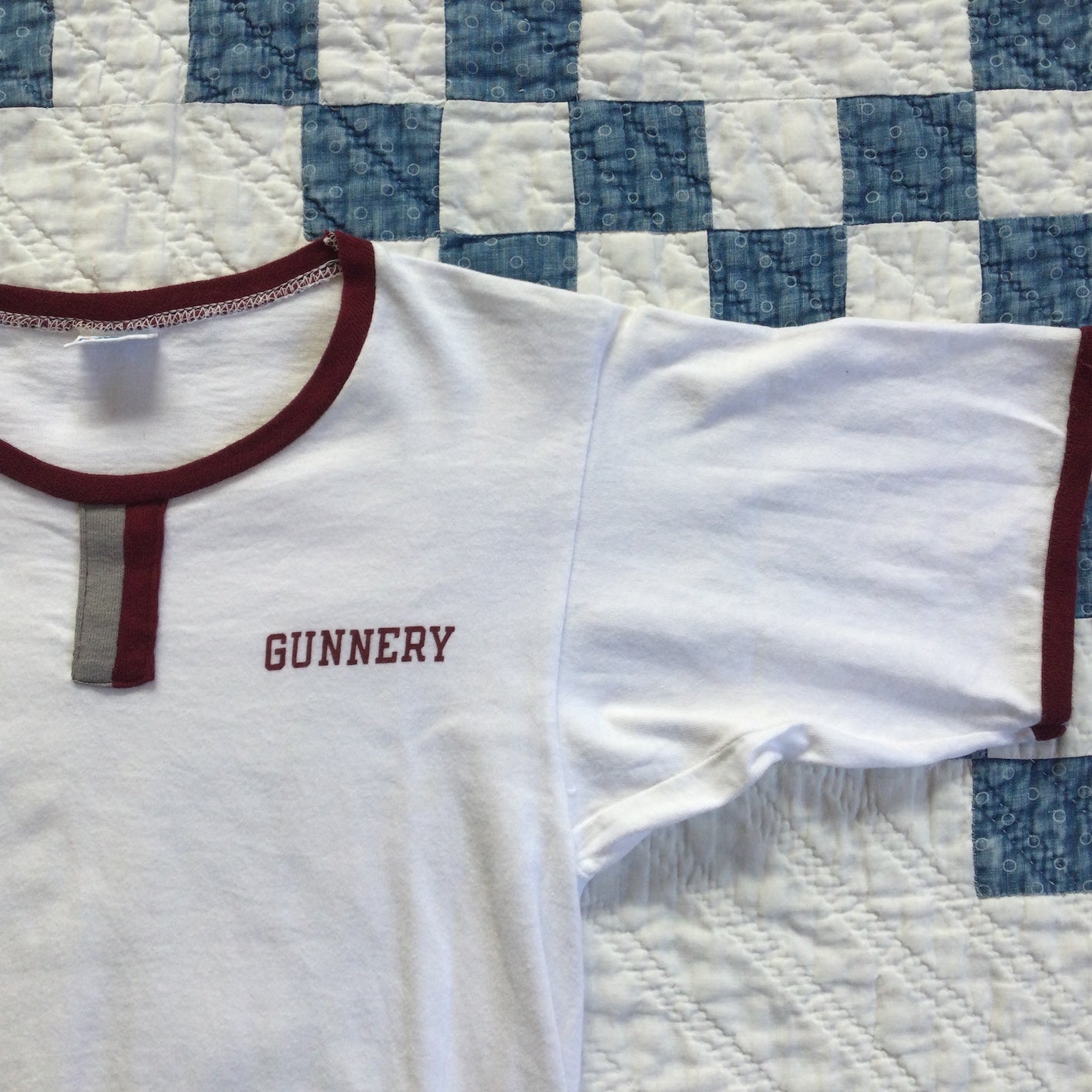 70's Champion ringer T-shirt "Gunnery" (mint condition)