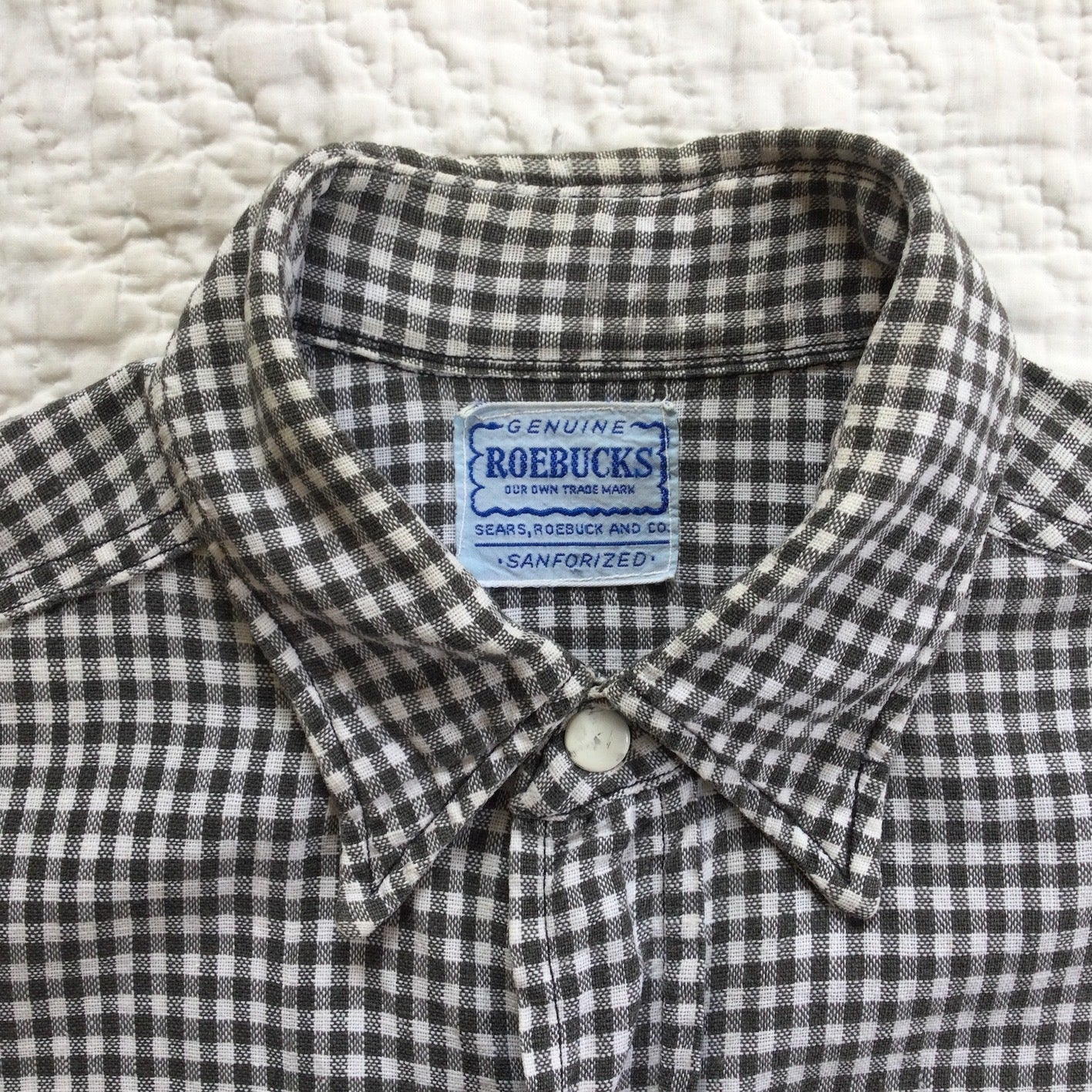 50's Roebucks gingham western shirt