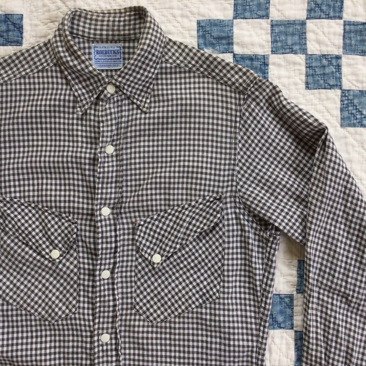 50's Roebucks gingham western shirt
