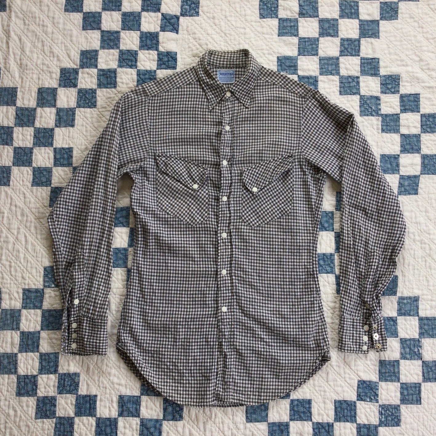 50's Roebucks gingham western shirt