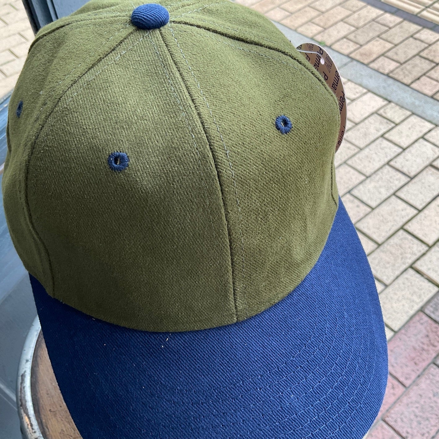 N.O.S. 90’s~ Yupoong snapback cap olive/ navy