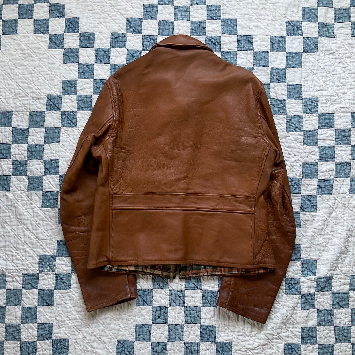 40's horsehide leather sport jacket