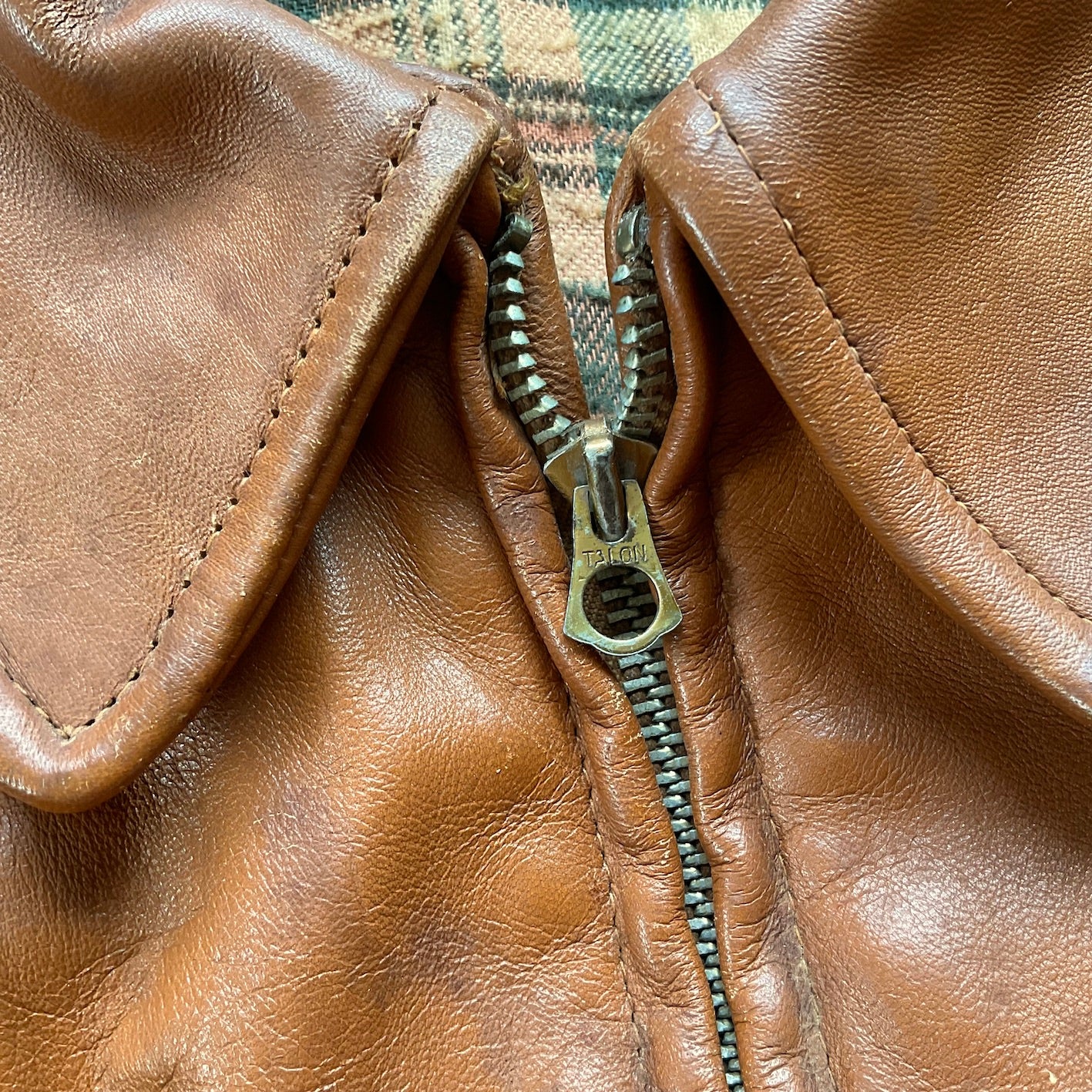 40's horsehide leather sport jacket