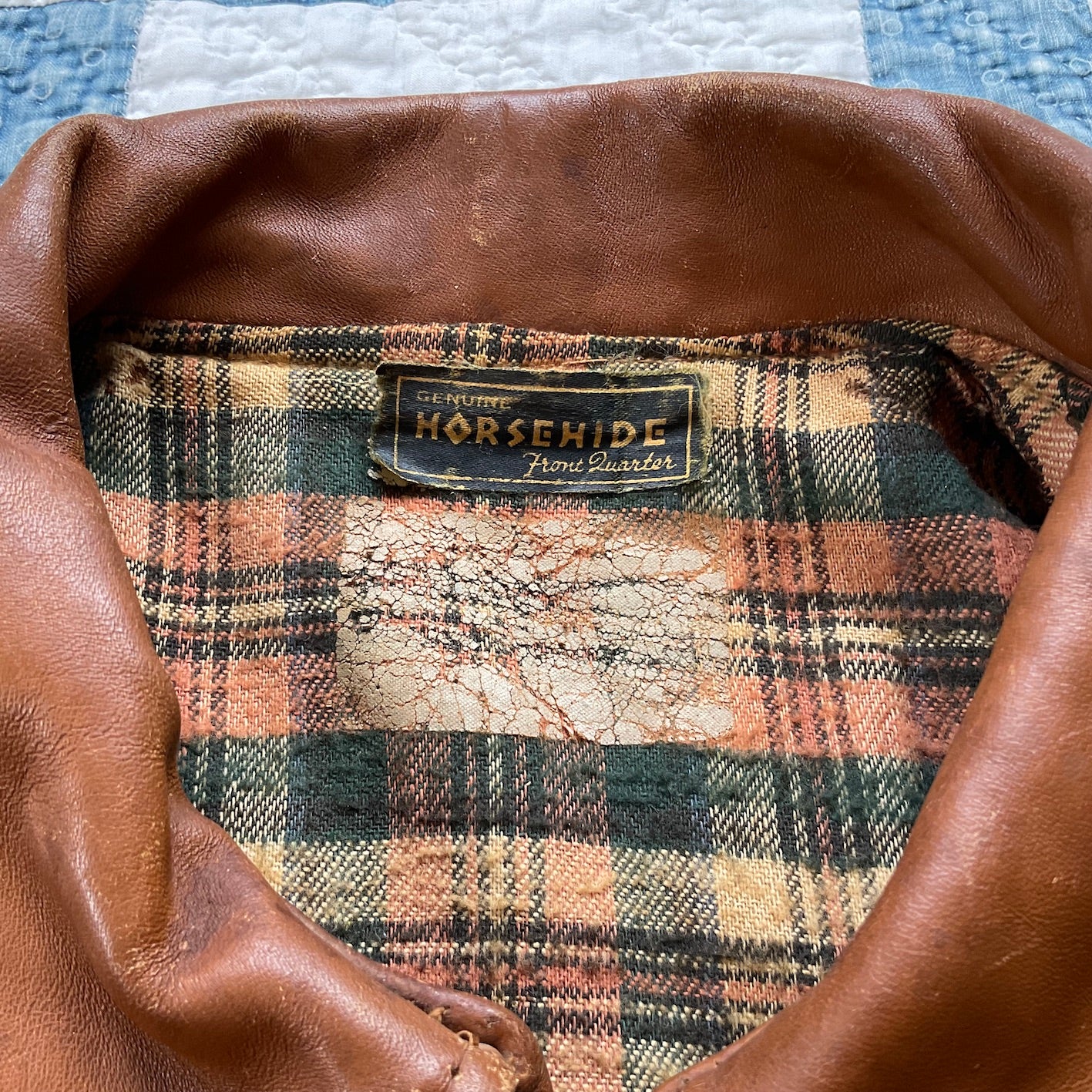 40's horsehide leather sport jacket