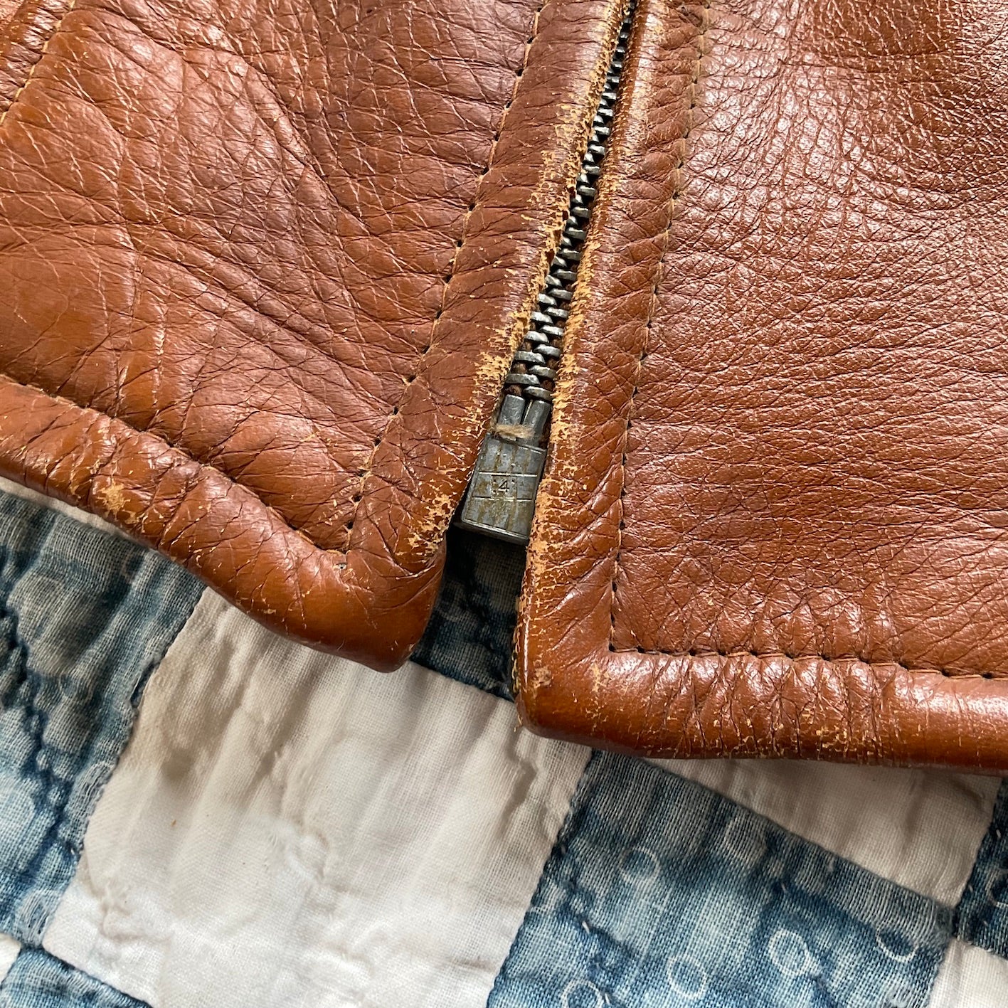 40's horsehide leather sport jacket