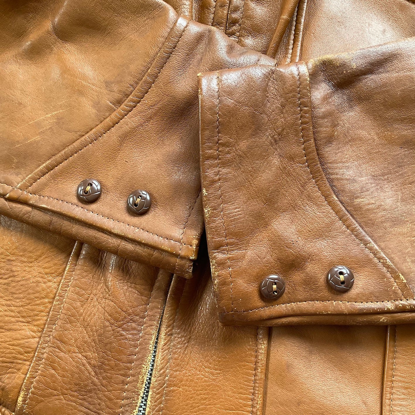 40's horsehide leather sport jacket