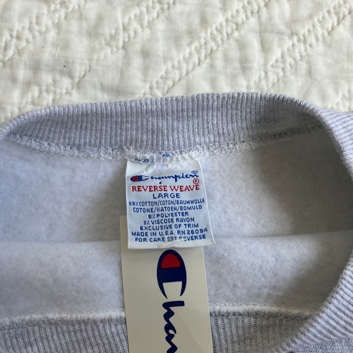 N.O.S. 90's Champion Reverse Weave "MARSHALL" made in USA