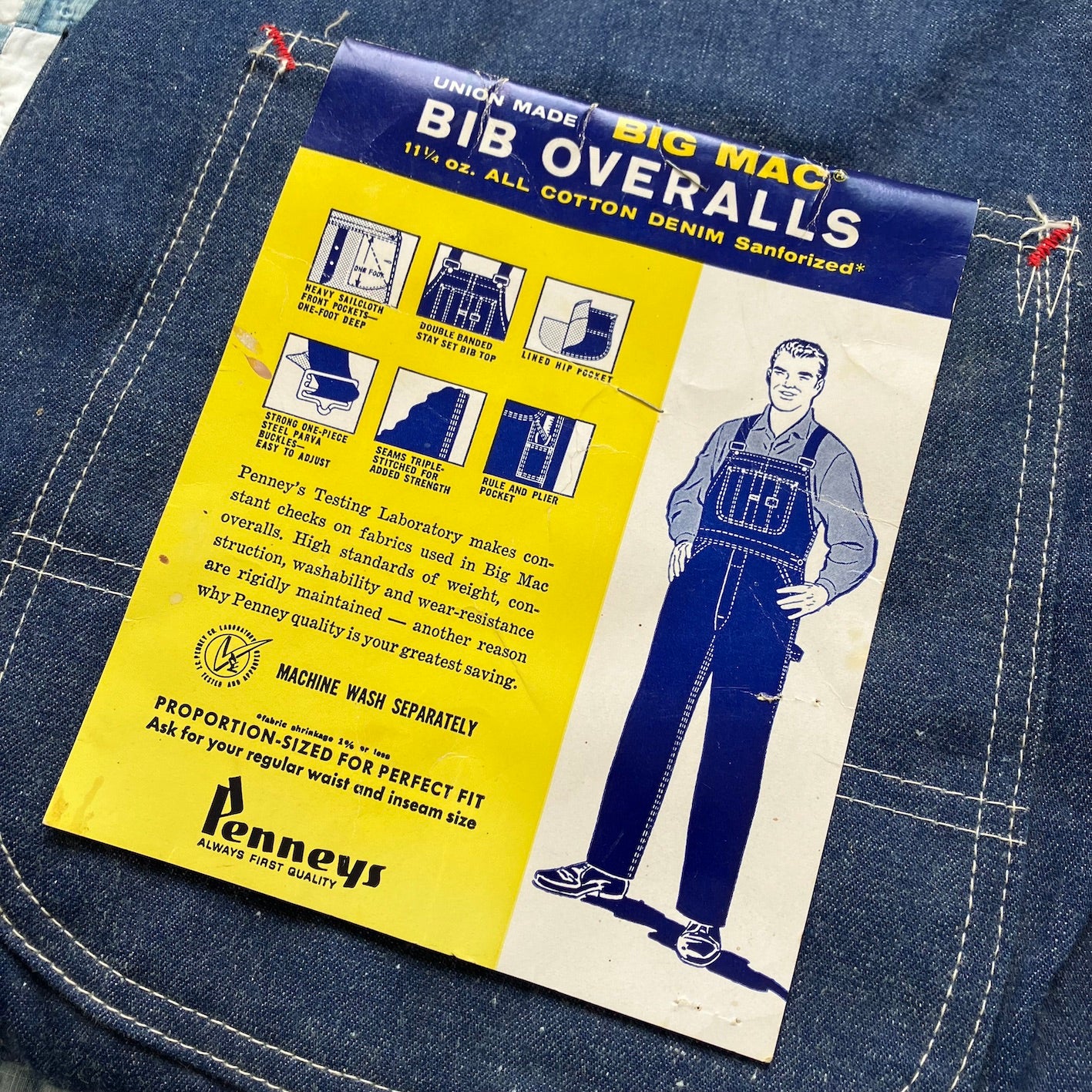 N.O.S. 60's BIG MAC denim overalls