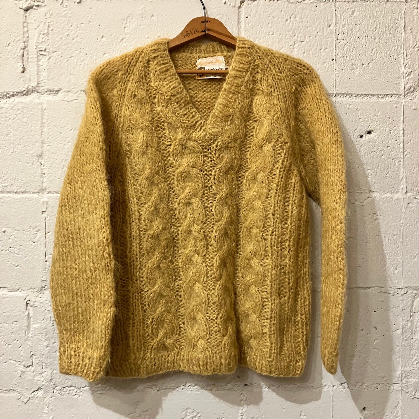 60's Montgomery Ward V-neck mohair sweater