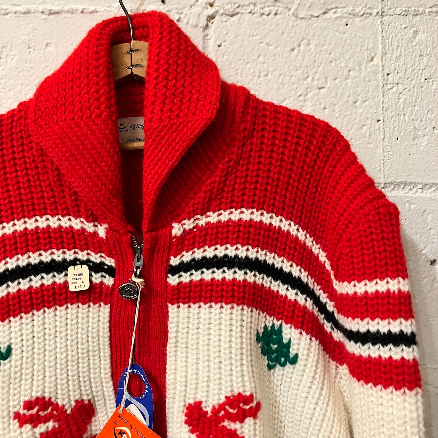 N.O.S. 60's~ Knit Rite Mills Cowichan sweater
