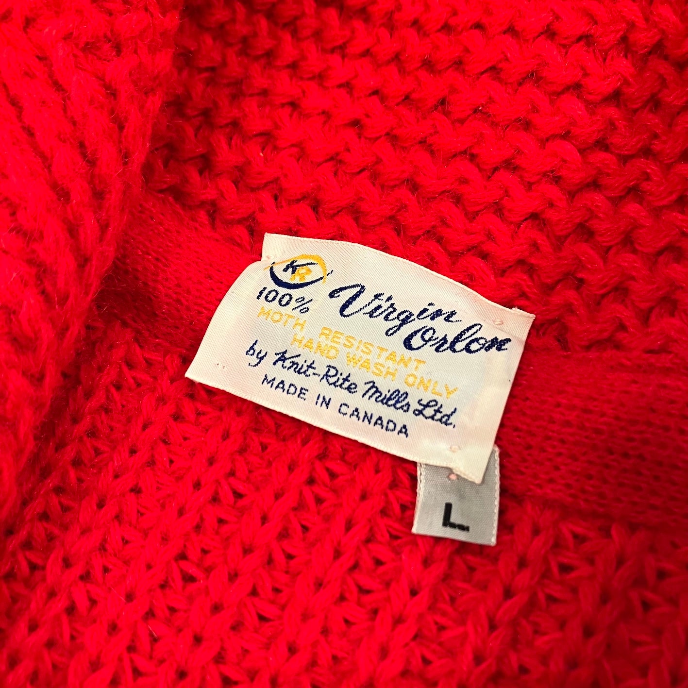 N.O.S. 60's~ Knit Rite Mills Cowichan sweater