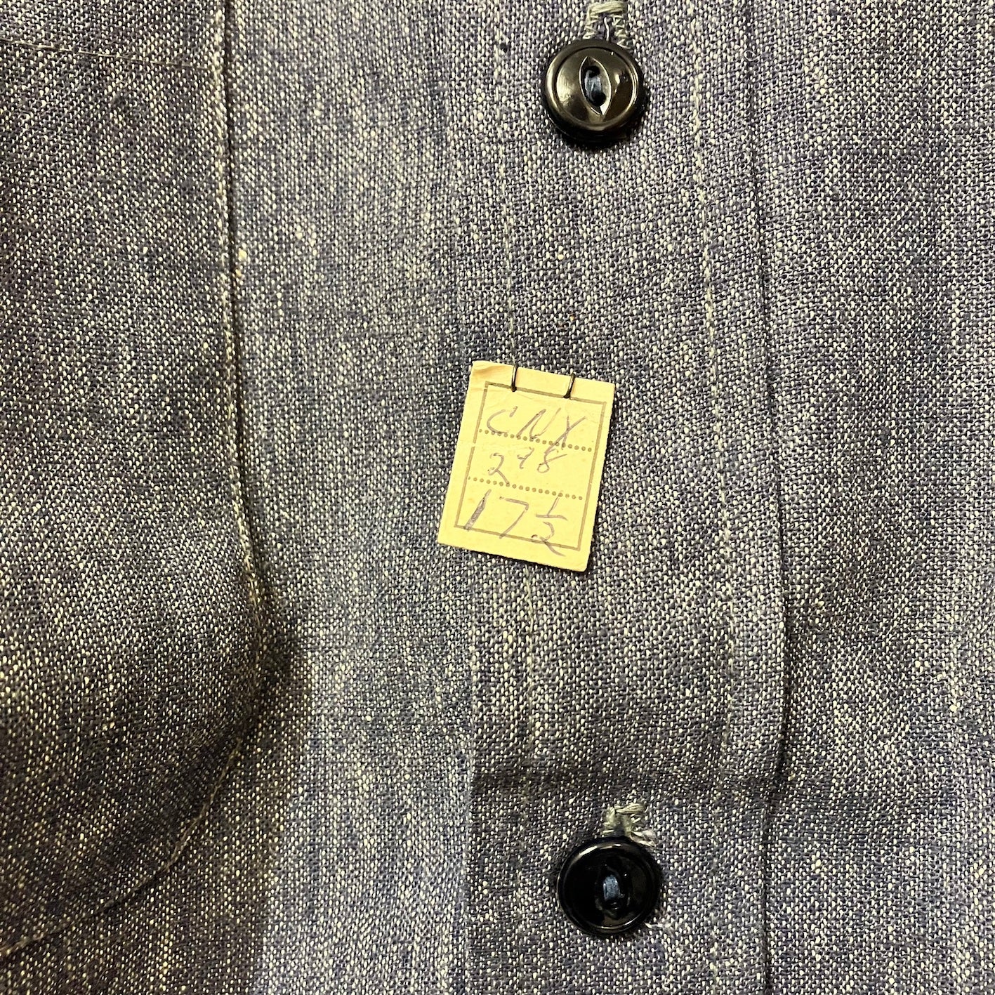 N.O.S. 50's~ Regent blue chambray shirt (17 1/2)