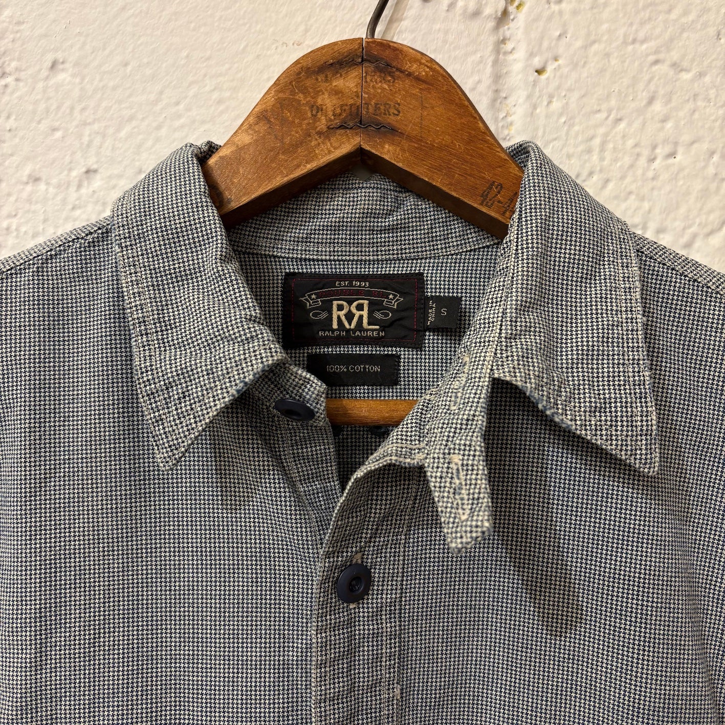 00's~ RRL pin-check work shirt