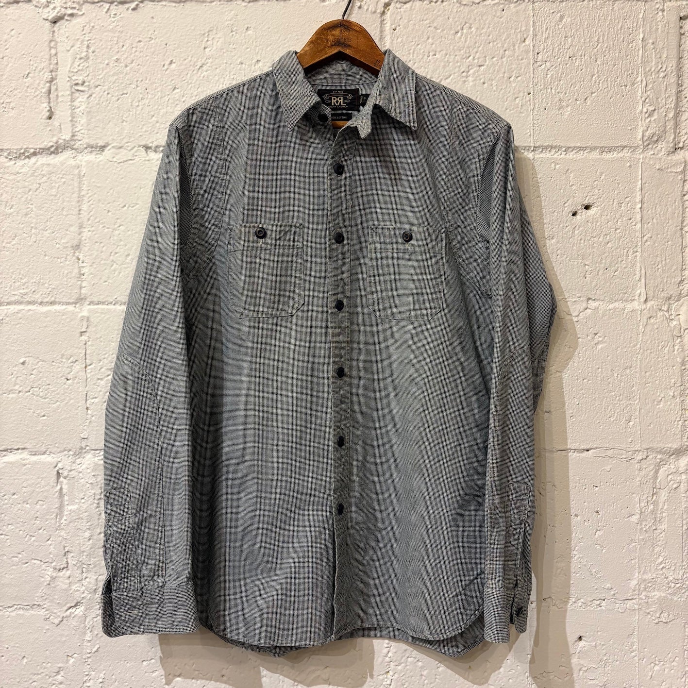 00's~ RRL pin-check work shirt