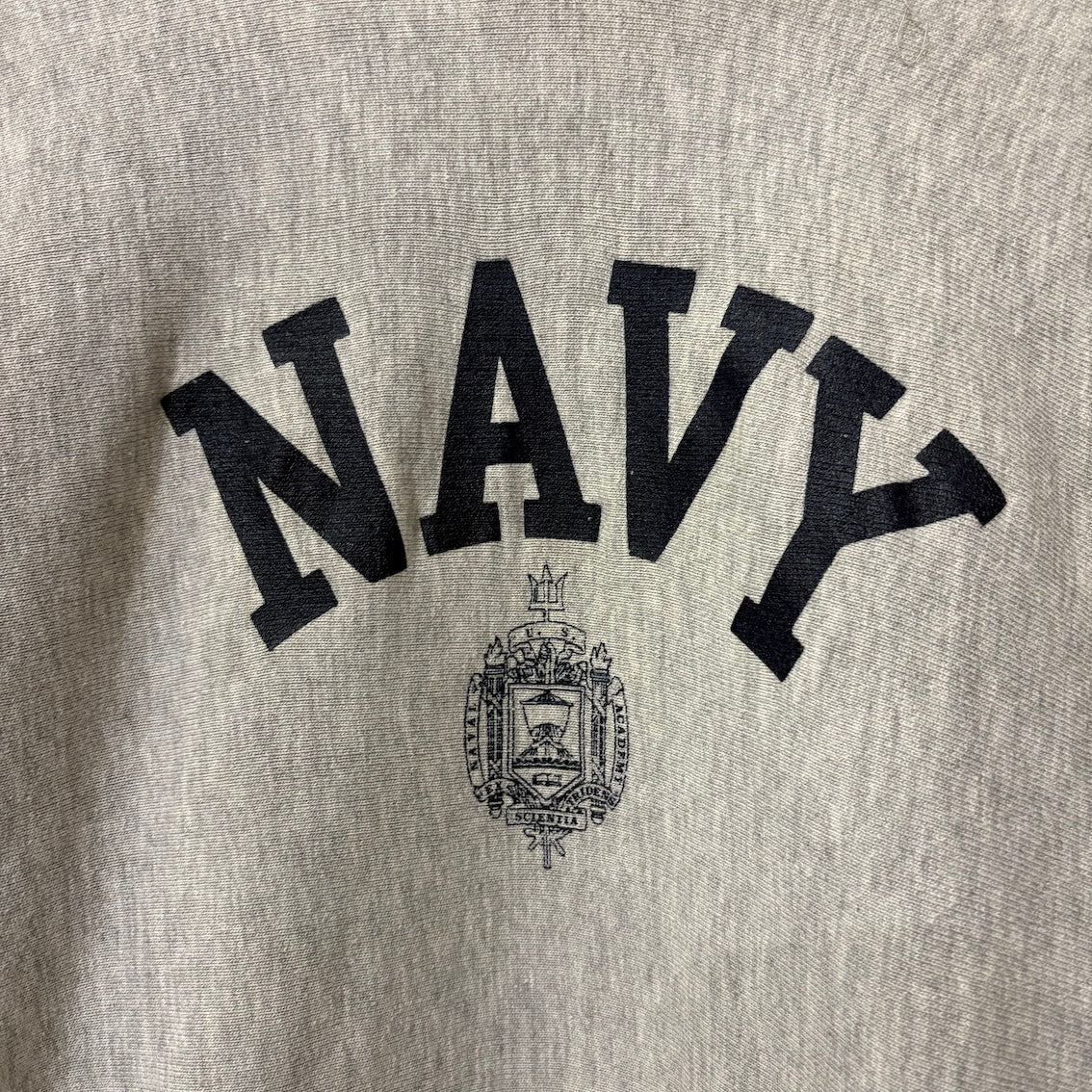 early 80's Champion Reverse Weave parka "NAVY" size. L