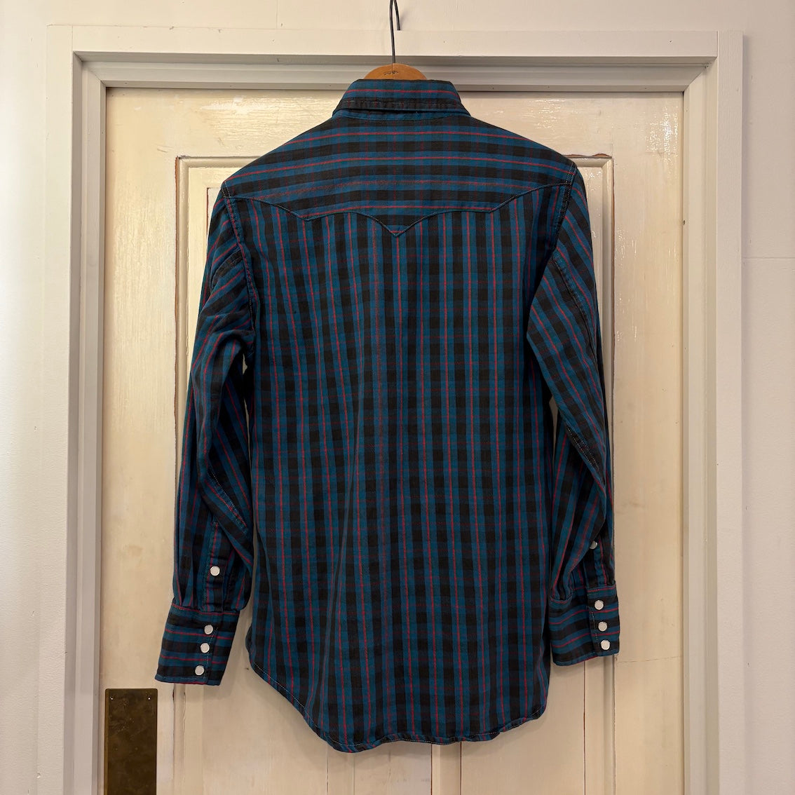 60's Wranglar cotton flannel western shirt
