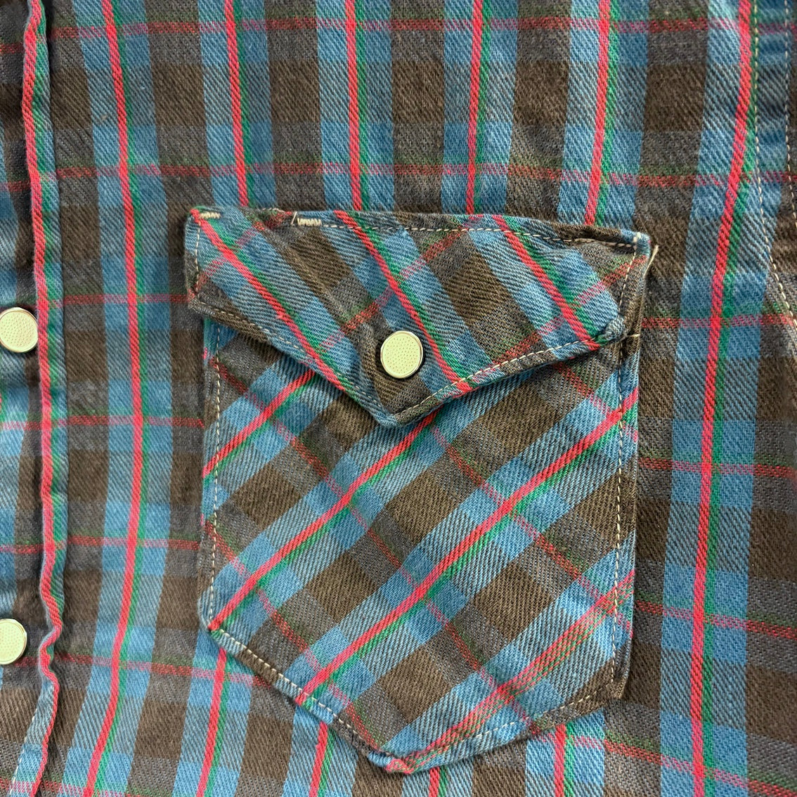 60's Wranglar cotton flannel western shirt