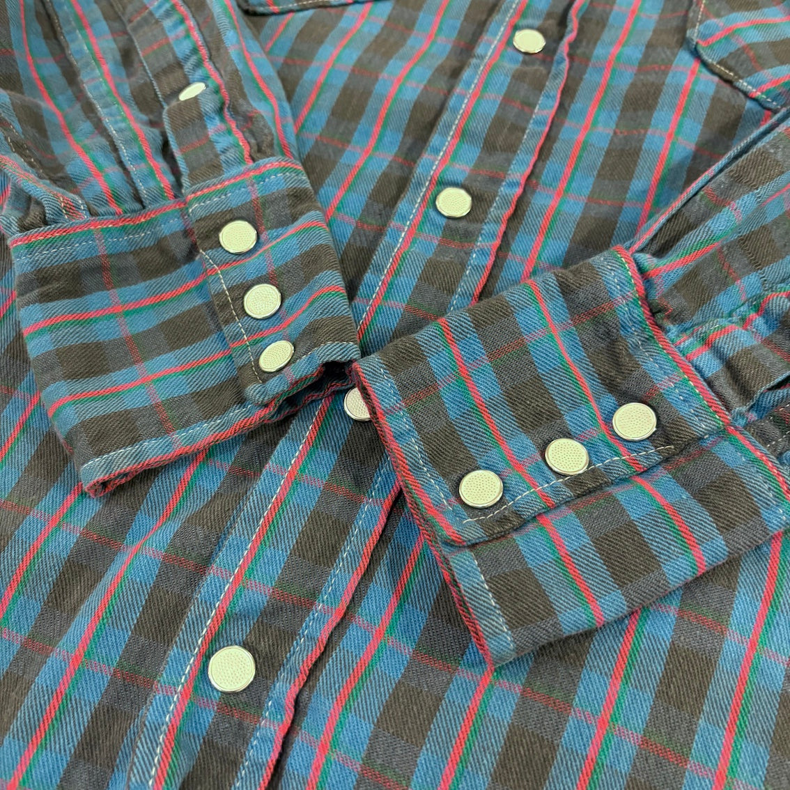 60's Wranglar cotton flannel western shirt